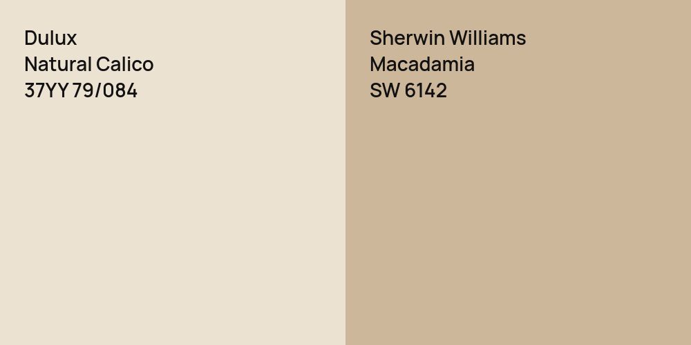 Dulux Natural Calico vs. Sherwin Williams Macadamia