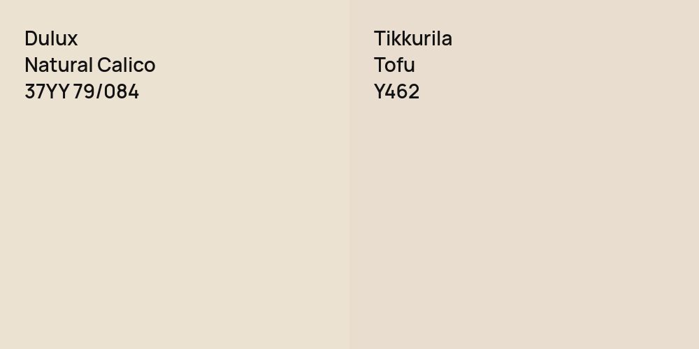 Dulux Natural Calico vs. Tikkurila Tofu