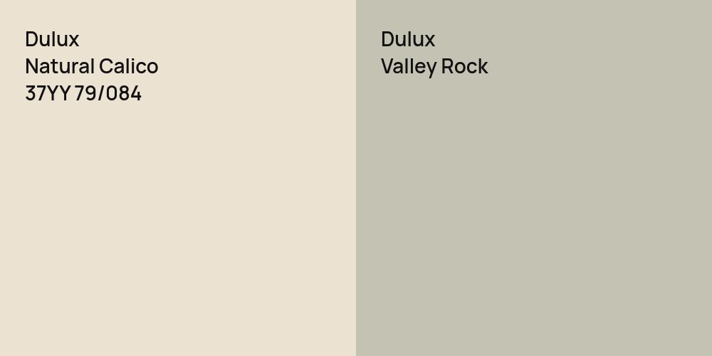 Dulux Natural Calico vs. Dulux Valley Rock