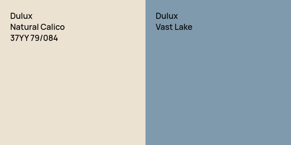 Dulux Natural Calico vs. Dulux Vast Lake