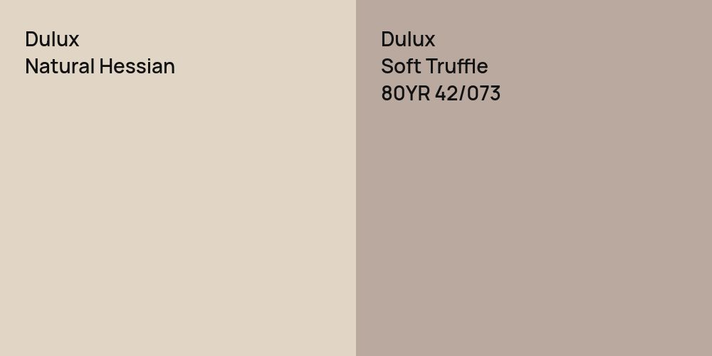 Dulux Natural Hessian vs. Dulux Soft Truffle