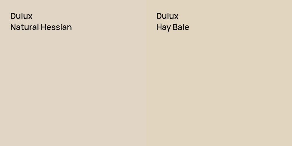 Dulux Natural Hessian vs. Dulux Hay Bale