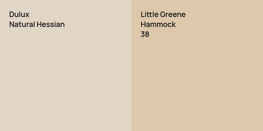 Dulux Natural Hessian vs. Little Greene Hammock