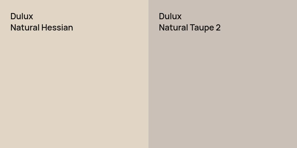 Dulux Natural Hessian vs. Dulux Natural Taupe 2