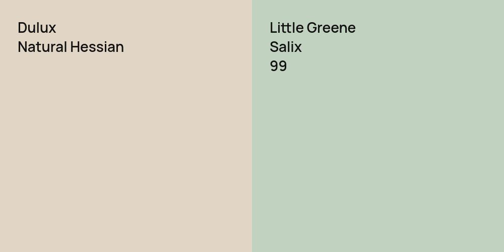 Dulux Natural Hessian vs. Little Greene Salix