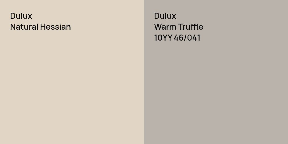 Dulux Natural Hessian vs. Dulux Warm Truffle