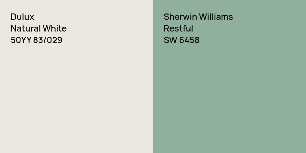 Dulux Natural White vs. Sherwin Williams Restful