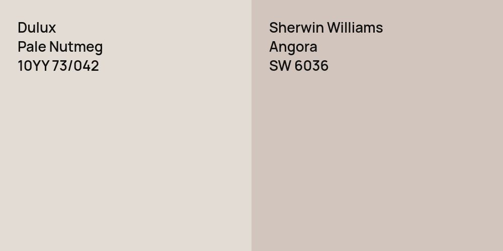 Dulux Pale Nutmeg vs. Sherwin Williams Angora