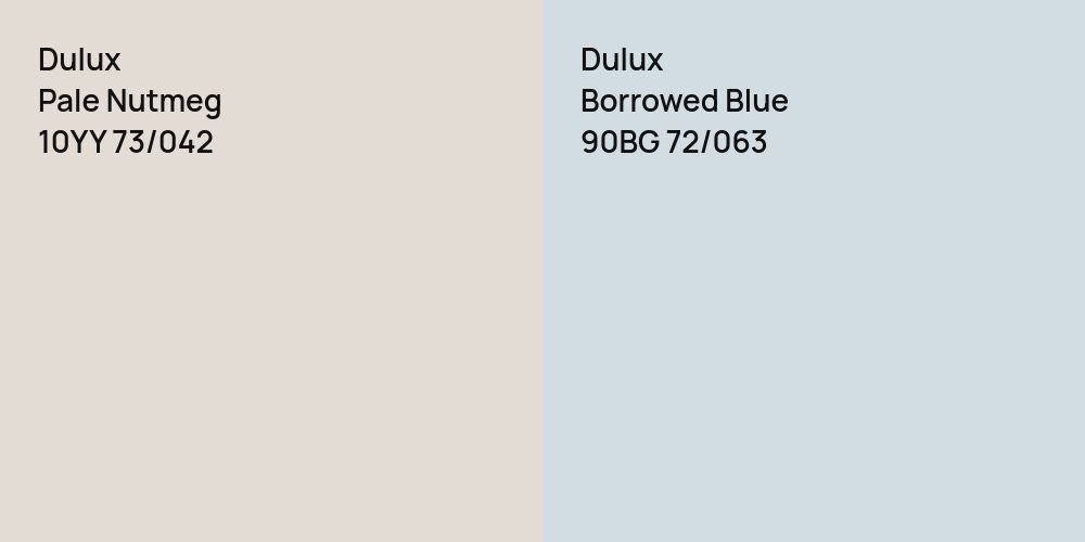 Dulux Pale Nutmeg vs. Dulux Borrowed Blue