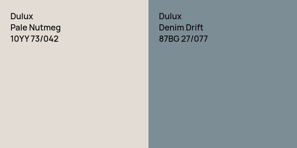 Dulux Pale Nutmeg vs. Dulux Denim Drift