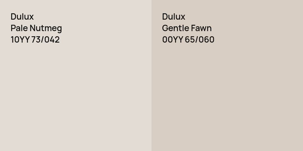 Dulux Pale Nutmeg vs. Dulux Gentle Fawn