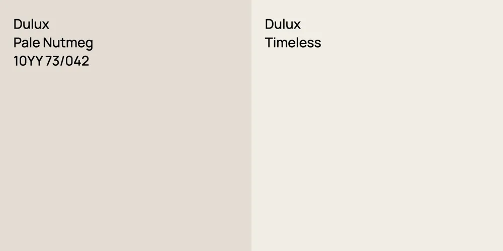 Dulux Pale Nutmeg vs. Dulux Timeless