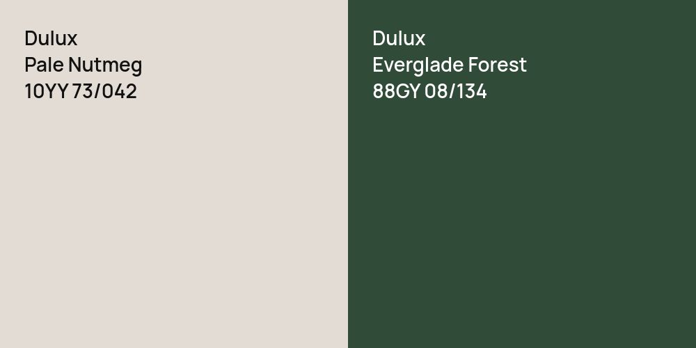 Dulux Pale Nutmeg vs. Dulux Everglade Forest