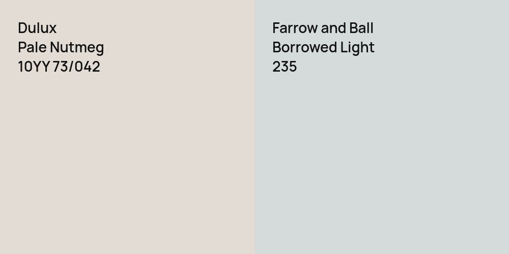 Dulux Pale Nutmeg vs. Farrow and Ball Borrowed Light