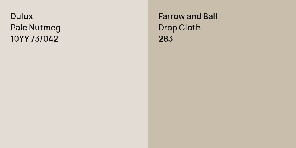 Dulux Pale Nutmeg vs. Farrow and Ball Drop Cloth