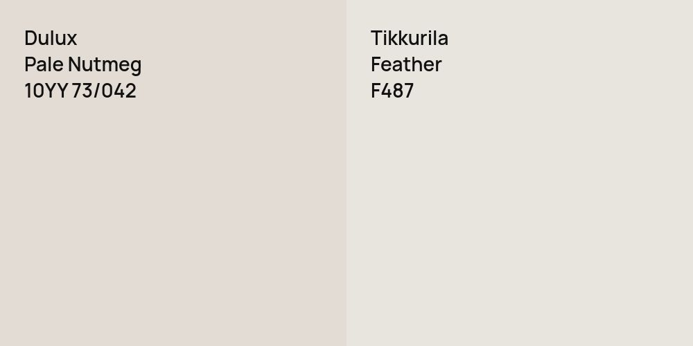 Dulux Pale Nutmeg vs. Tikkurila Feather