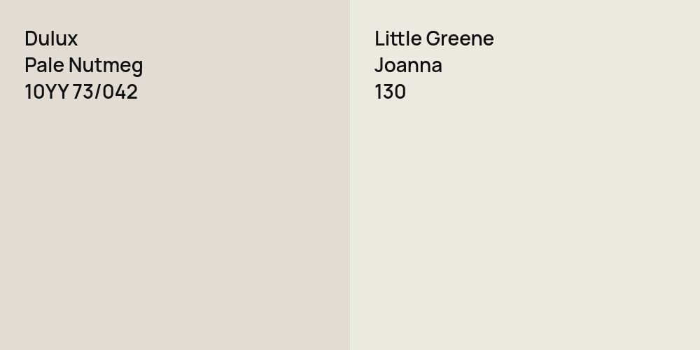 Dulux Pale Nutmeg vs. Little Greene Joanna