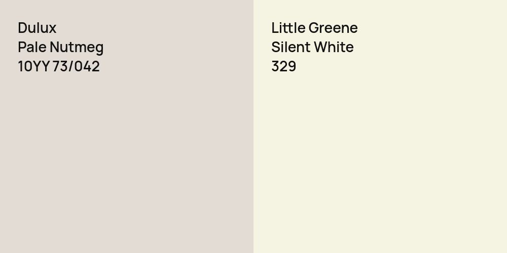 Dulux Pale Nutmeg vs. Little Greene Silent White