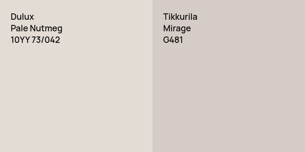 Dulux Pale Nutmeg vs. Tikkurila Mirage