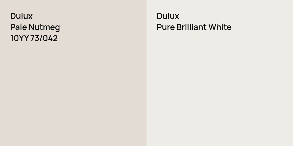 Dulux Pale Nutmeg vs. Dulux Pure Brilliant White