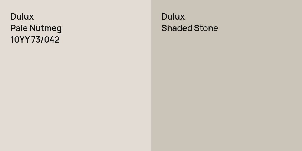 Dulux Pale Nutmeg vs. Dulux Shaded Stone