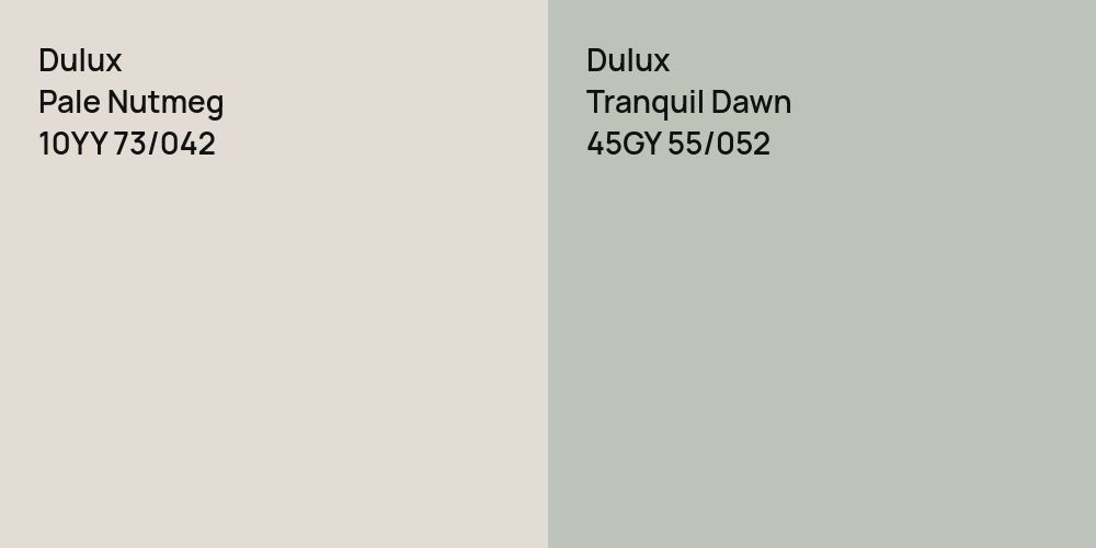 Dulux Pale Nutmeg vs. Dulux Tranquil Dawn