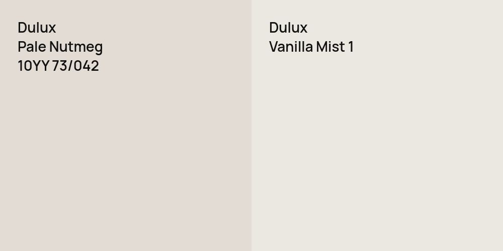 Dulux Pale Nutmeg vs. Dulux Vanilla Mist 1