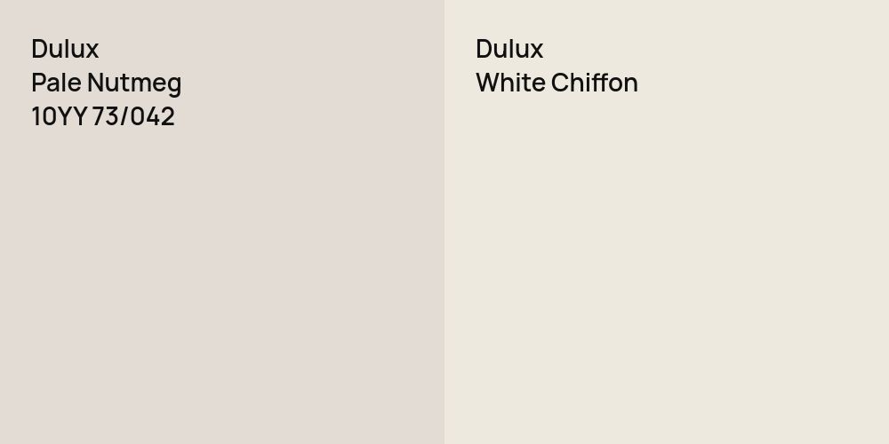 Dulux Pale Nutmeg vs. Dulux White Chiffon