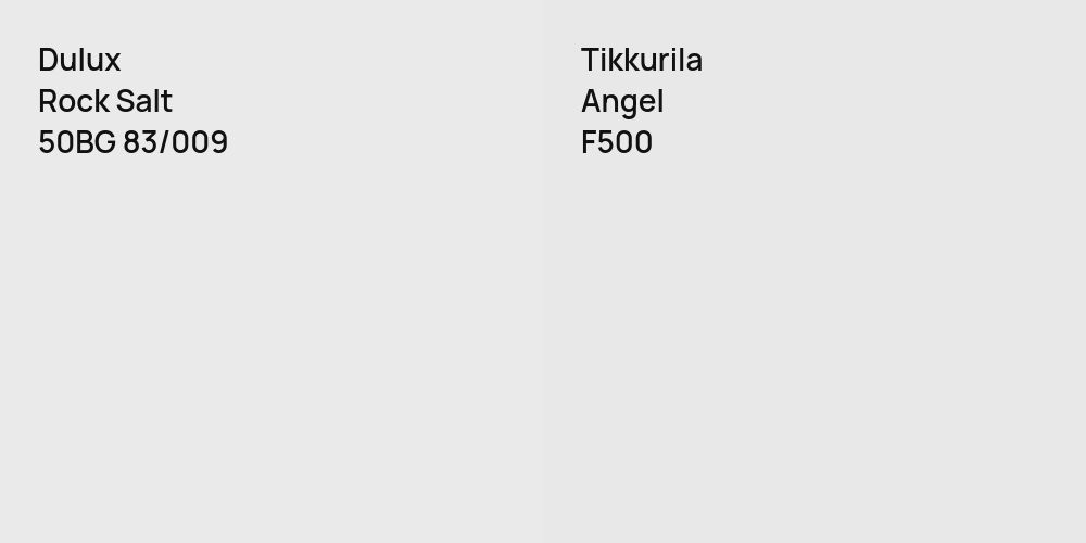 Dulux Rock Salt vs. Tikkurila Angel