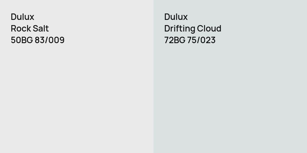 Dulux Rock Salt vs. Dulux Drifting Cloud