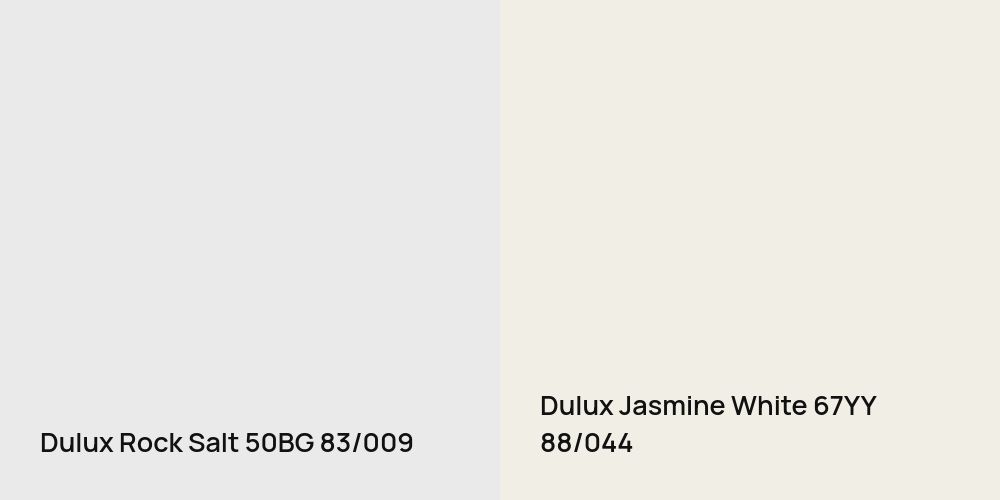 Dulux Rock Salt vs. Dulux Jasmine White