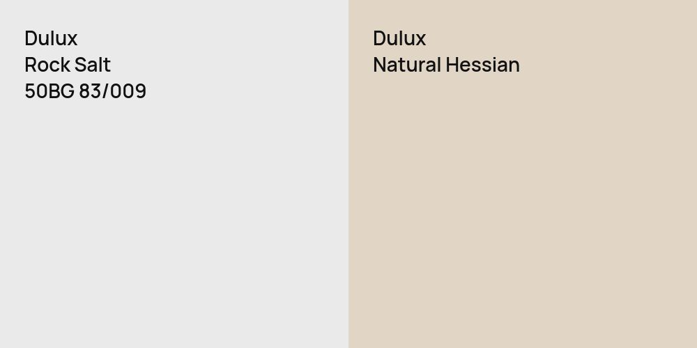 Dulux Rock Salt vs. Dulux Natural Hessian