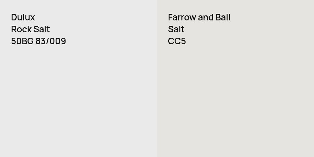 Dulux Rock Salt vs. Farrow and Ball Salt