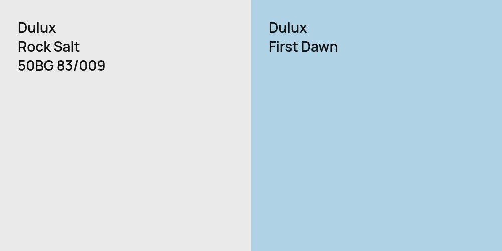 Dulux Rock Salt vs. Dulux First Dawn