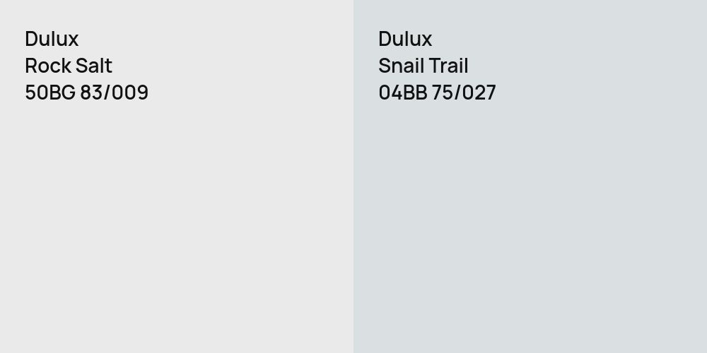 Dulux Rock Salt vs. Dulux Snail Trail