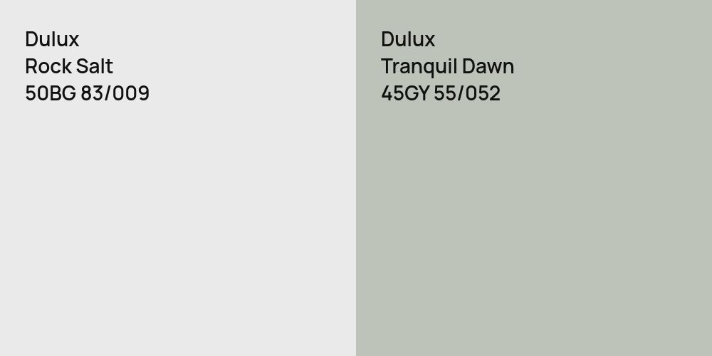 Dulux Rock Salt vs. Dulux Tranquil Dawn