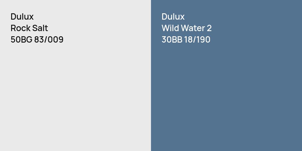 Dulux Rock Salt vs. Dulux Wild Water 2