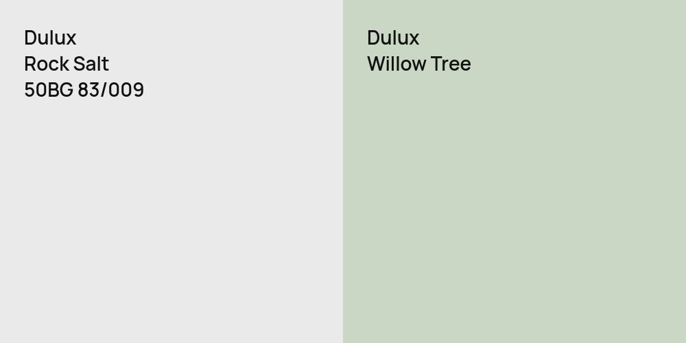 Dulux Rock Salt vs. Dulux Willow Tree