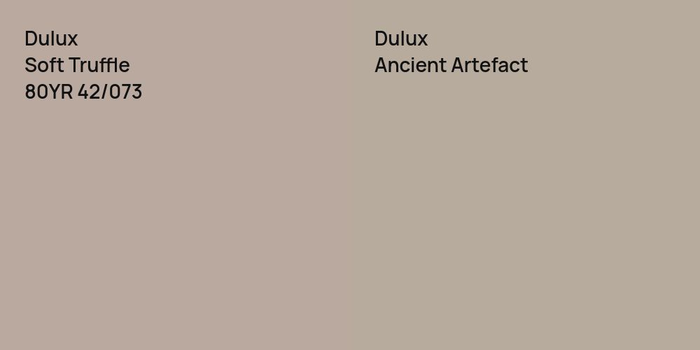 Dulux Soft Truffle vs. Dulux Ancient Artefact