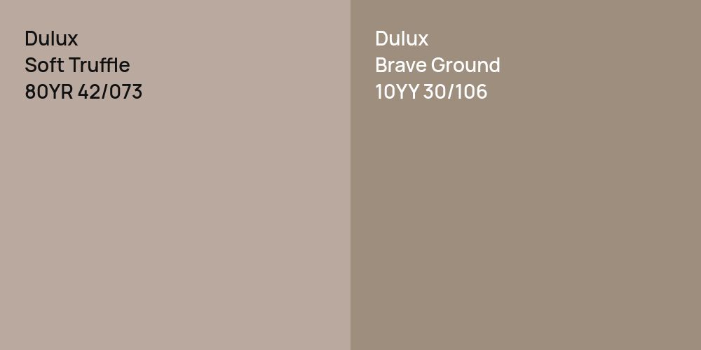 Dulux Soft Truffle vs. Dulux Brave Ground