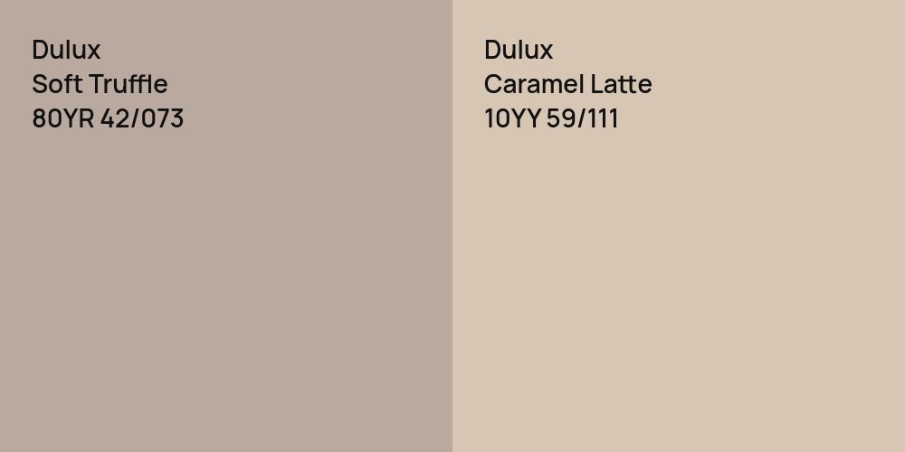 Dulux Soft Truffle vs. Dulux Caramel Latte