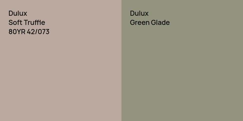 Dulux Soft Truffle vs. Dulux Green Glade