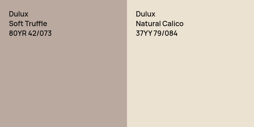 Dulux Soft Truffle vs. Dulux Natural Calico