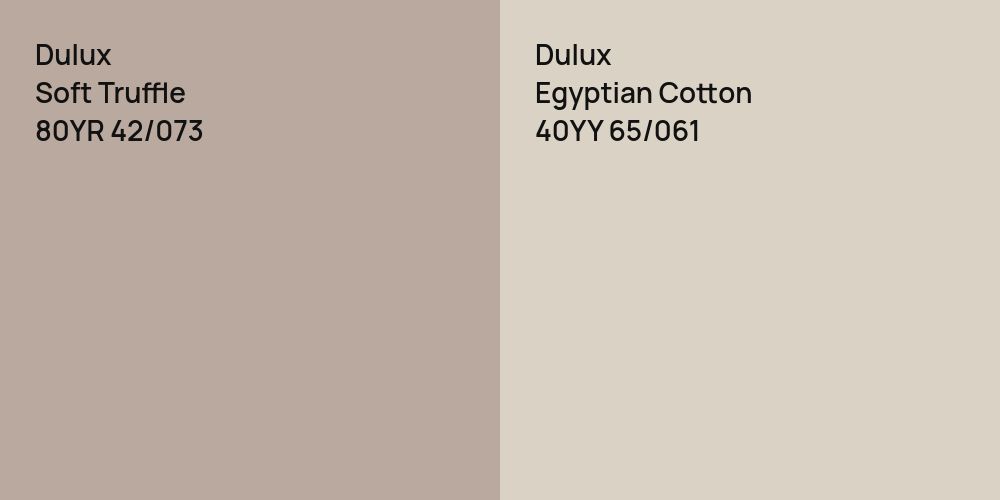 Dulux Soft Truffle vs. Dulux Egyptian Cotton