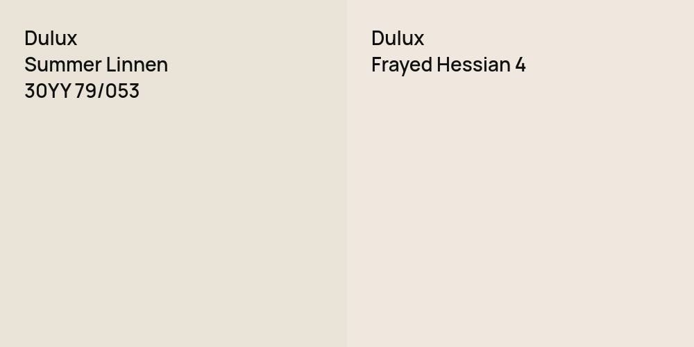 Dulux Summer Linnen vs. Dulux Frayed Hessian 4