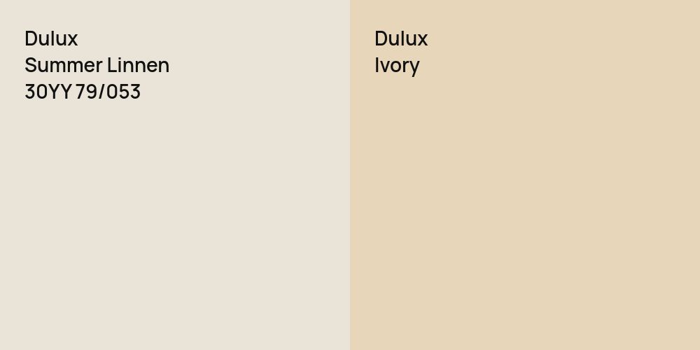 Dulux Summer Linnen vs. Dulux Ivory