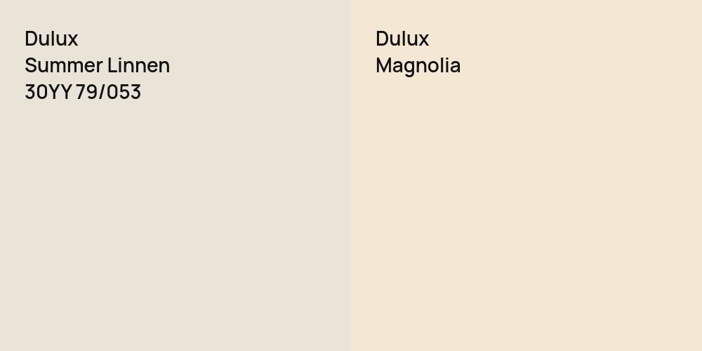 Dulux Summer Linnen vs. Dulux Magnolia