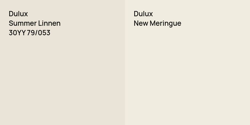 Dulux Summer Linnen vs. Dulux New Meringue