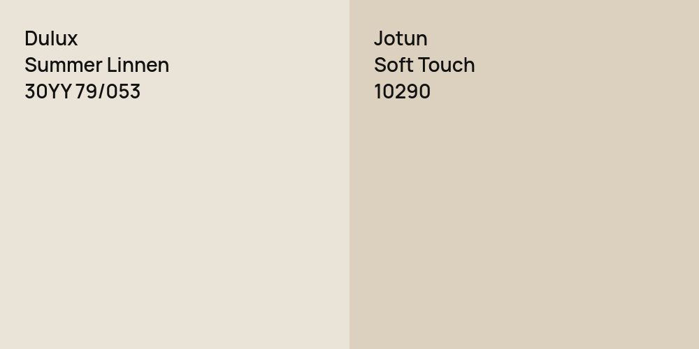 Dulux Summer Linnen vs. Jotun Soft Touch