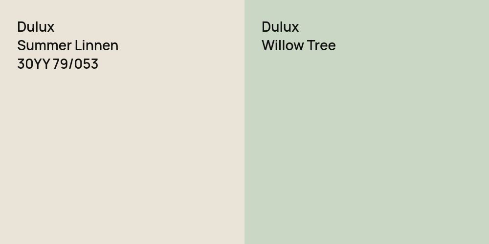 Dulux Summer Linnen vs. Dulux Willow Tree